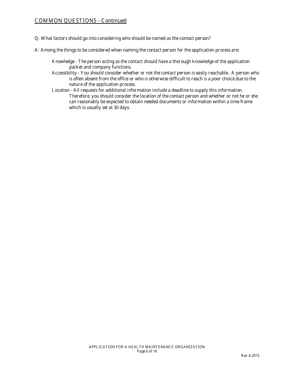 Application for Health Maintenance Organization License in Louisiana - Louisiana, Page 6