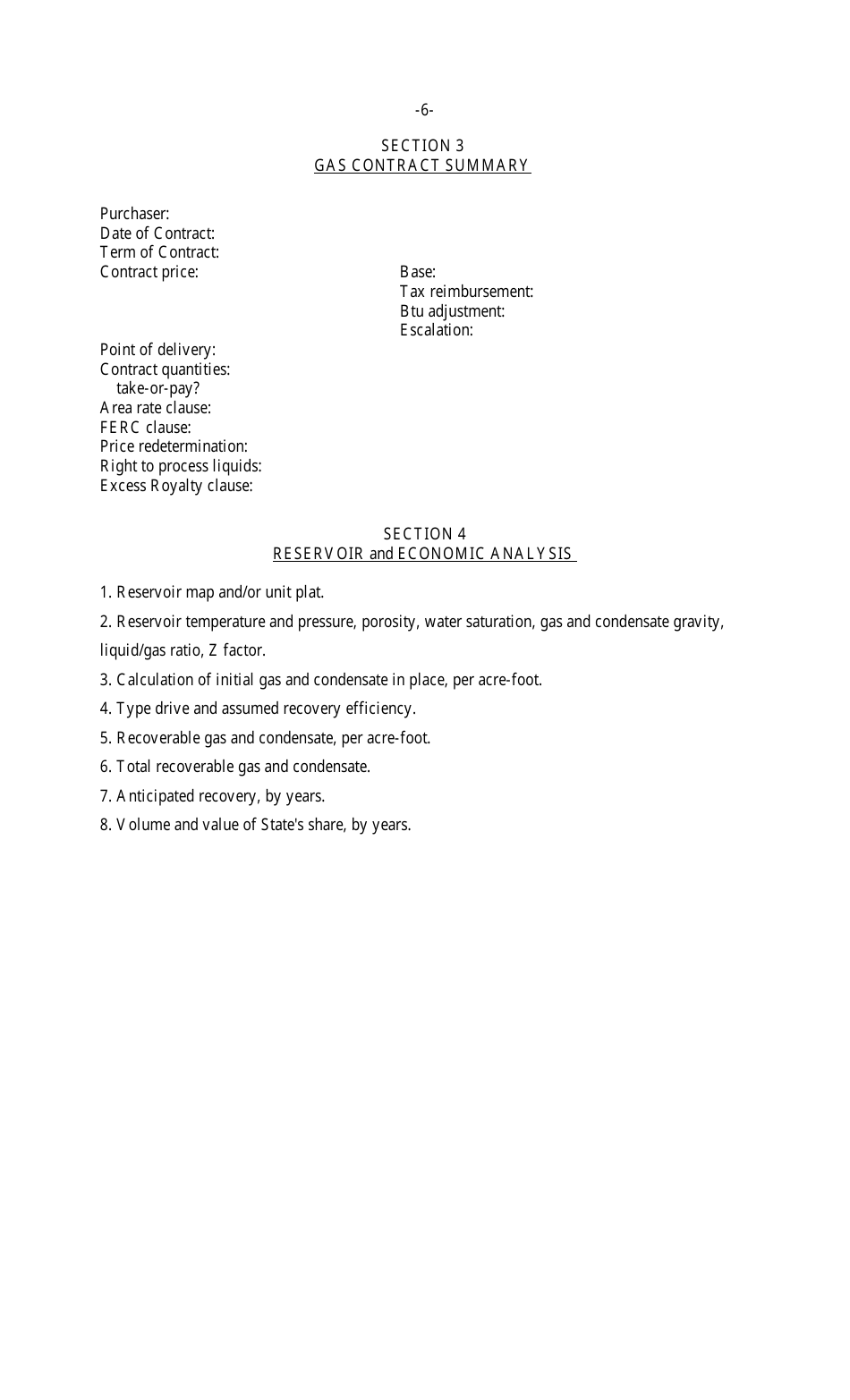 Agreement to Defer Production of State Royalty Gas - Louisiana, Page 6