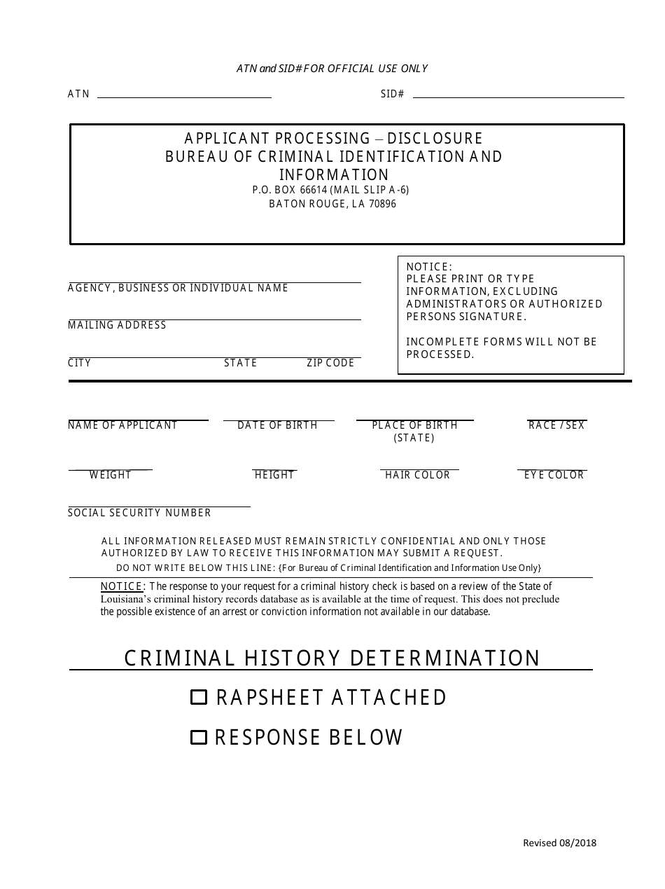 Louisiana Rap Disclosure Form Fill Out Sign Online and Download PDF