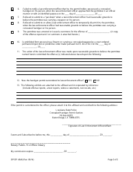 Form DPSSP4646 Concealed Handgun Permit Suspension / Revocation Affidavit - Louisiana, Page 2