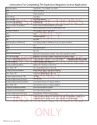 Form DPSSP4011-A Explosives Magazine License Application - Louisiana, Page 2
