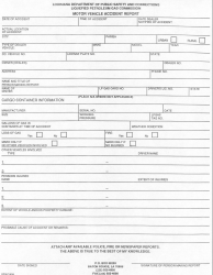 Document preview: Form DPSLP8034 Motor Vehicle Accident Report - Louisiana