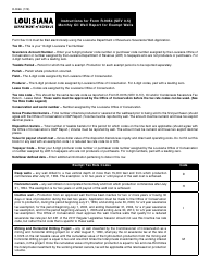 Document preview: Instructions for Form R-9054, SEV. O-5 Monthly Oil Well Report for Exempt Wells - Louisiana