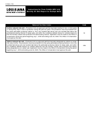 Instructions for Form R-9054, SEV. O-5 Monthly Oil Well Report for Exempt Wells - Louisiana, Page 2