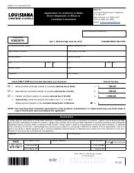 Document preview: Form R-8695 Application for Authority to Make Direct Shipments of Wines to Louisiana Consumers - Louisiana