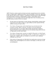 Form SS1L3 Articles of Organization - Domestic Low-Profit Limited Liability Company - Louisiana, Page 3