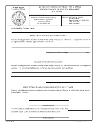 Form SS983 Notice of Change of Registered Office and/or Change of Registered Agent - Louisiana, Page 2