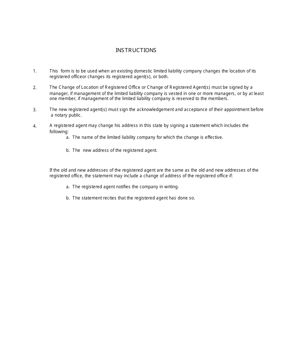 Form SS983 Notice of Change of Registered Office and / or Change of Registered Agent - Louisiana, Page 3
