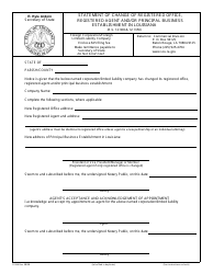 Form SS346 Statement of Change of Registered Office, Registered Agent and/or Principal Business Establishment in Louisiana - Louisiana, Page 2
