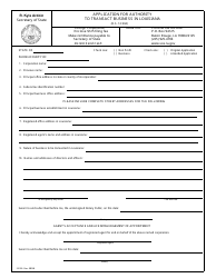 Form SS326 Application for Authority to Transact Business in Louisiana - Louisiana, Page 2