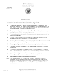 Form SS326 Application for Authority to Transact Business in Louisiana - Louisiana, Page 3