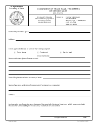 Form SS397 Assignment of Trade Name, Trademark or Service Mark - Louisiana, Page 2