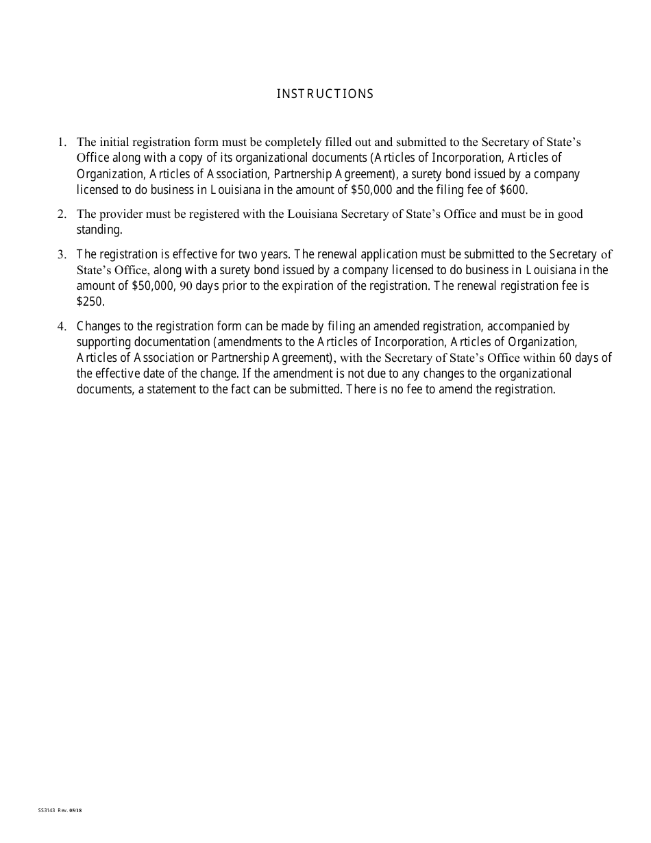 Form SS3143 Home Service Contract Provider Application - Louisiana, Page 5