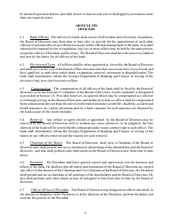 Standard Bylaws for Banks - Georgia (United States), Page 10