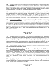 Standard Bylaws for Banks - Georgia (United States), Page 11