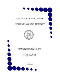 Standard Bylaws for Banks - Georgia (United States)