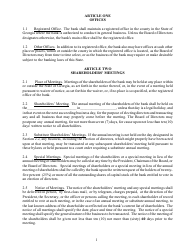 Standard Bylaws for Banks - Georgia (United States), Page 5