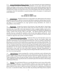 Standard Bylaws for Banks - Georgia (United States), Page 7