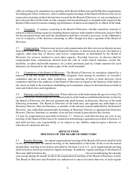 Standard Bylaws for Banks - Georgia (United States), Page 8
