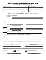 Document preview: Application for License Amendment - Georgia (United States)