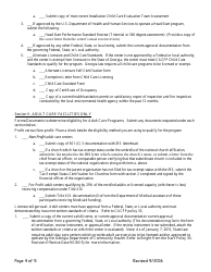 Add-A-site Checklist - Administrative Sponsors (Adding Traditional Child/Adult Facilities) - Georgia (United States), Page 4