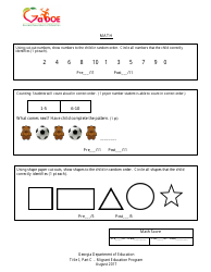 Preschool Checklist of Basic School Readiness Skills - Georgia (United States), Page 2