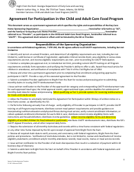 Agreement for Participation in the Child and Adult Care Food Program - Georgia (United States)