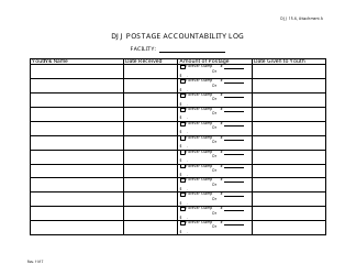 Document preview: Attachment A DJJ Postage Accountability Log - Georgia (United States)