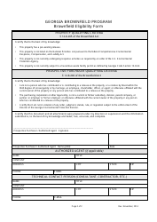 Brownfield Eligibility Form - Georgia (United States), Page 2