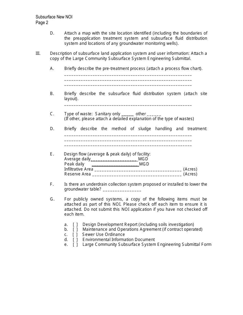 Georgia United States Notice Of Intent Noi Noi For Coverage Under General Permit Gag278000