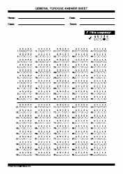 &quot;General Purpose Answer Sheet Template&quot;
