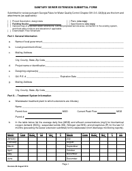 Sanitary Sewer Extension Submittal Form - Georgia (United States)