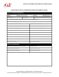 Document preview: Affidavit for Current Year Correction - Georgia (United States)