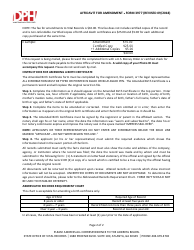 Form 3977 Affidavit for Amendment - Georgia (United States), Page 2