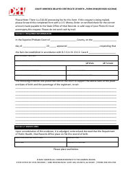 Form 3948 &quot;Court Ordered Delayed Certificate of Birth&quot; - Georgia (United States)