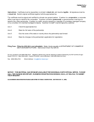 Form FLP-2 Certificate of Change of Foreign Limited Partnership Registration - Hawaii, Page 2