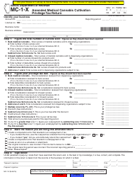 Document preview: Form MC-1-X Amended Medical Cannabis Cultivation Privilege Tax Return - Illinois