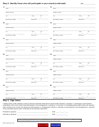 Form RCG-2 List of Charitable Games Workers - Illinois, Page 2