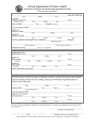 Document preview: Adoptive Parent Registration Identification Form - Illinois