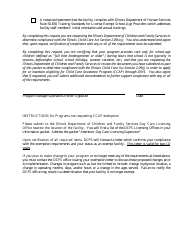 Form CFS672-5 Licensing Exemption Request for School-Aged Child Care Programs for Non-child Care Assistance Funded Program (Ccap) - Illinois, Page 3