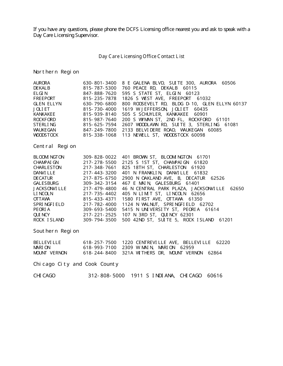 Form CFS672-5 Licensing Exemption Request for School-Aged Child Care Programs for Non-child Care Assistance Funded Program (Ccap) - Illinois, Page 4