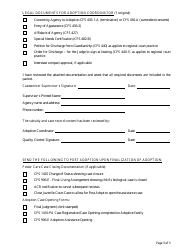 Form CFS1800-T-A Adoption Assistance Case Record Checklist - Illinois, Page 3