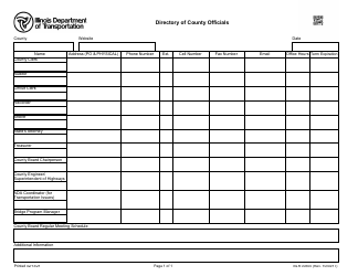 Document preview: Form BLR00300 Directory of County Officials - Illinois