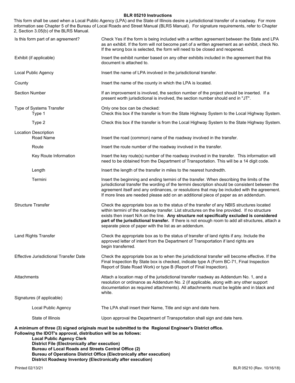 Form BLR05210 Jurisdictional Transfer Agreement (State and Local Public Agency) - Illinois, Page 3