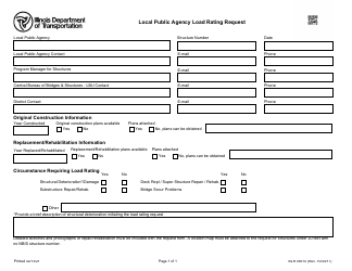 Document preview: Form BLR06510 Local Public Agency Load Rating Request - Illinois