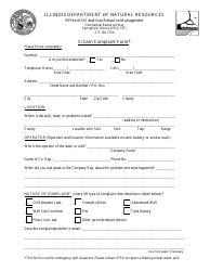 Citizen Complaint Form - Illinois