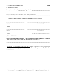 Citizen Complaint Form - Illinois, Page 2