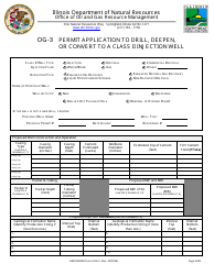 Form OG-3 Permit Application to Drill, Deepen, or Convert to a Class II Injection Well - Illinois
