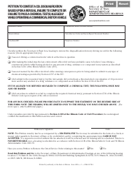 Form DAH H78 Petition to Contest a Cdl Disqualification Based Upon a Refusal, Failure to Complete or Failure to Pass a Chemical Test(S) Allegedly While Operating a Commercial Motor Vehicle - Illinois