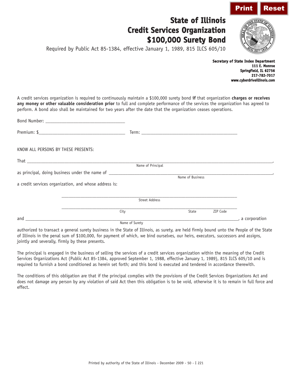 Form I221 Fill Out, Sign Online and Download Fillable PDF, Illinois